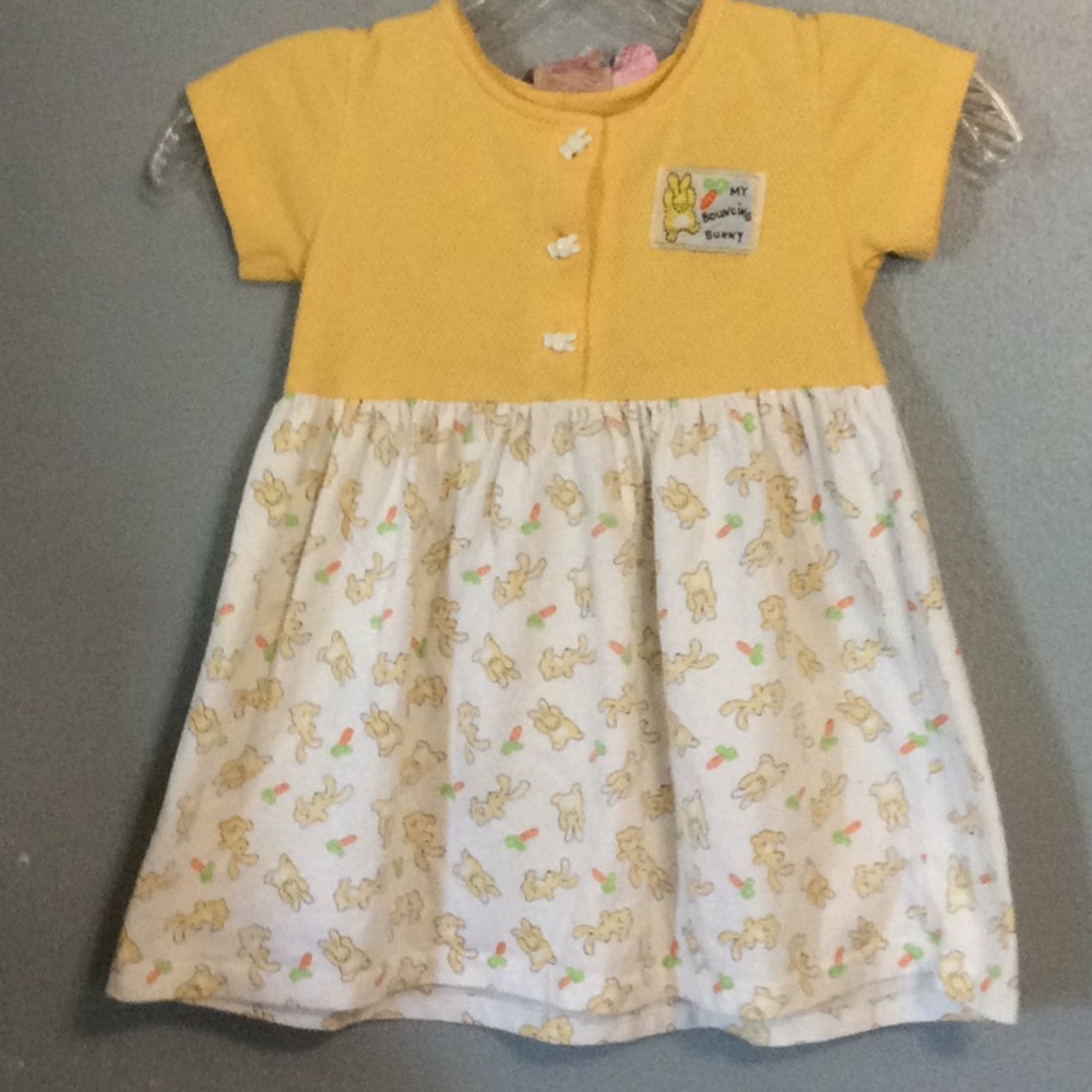 No Kidding Girls Holiday Easter Bunny Dress Sz 4T